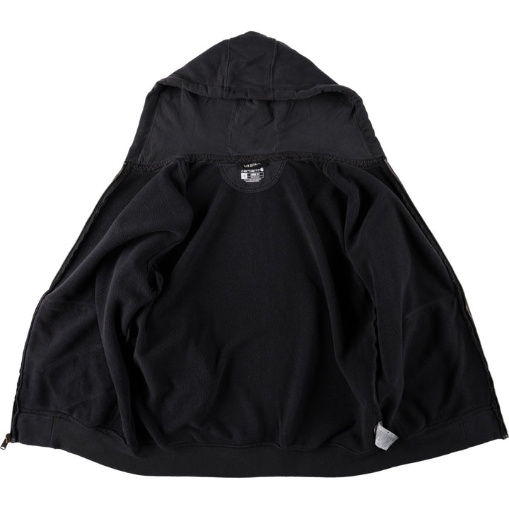 Carhartt Loose Fit Rain Defender Full-Zip Hoodie, Men's Size L cotton black type Vintage Second Hand