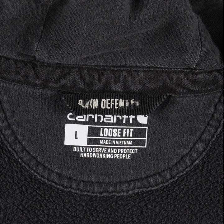 Carhartt Loose Fit Rain Defender Full-Zip Hoodie, Men's Size L cotton black type Vintage Second Hand