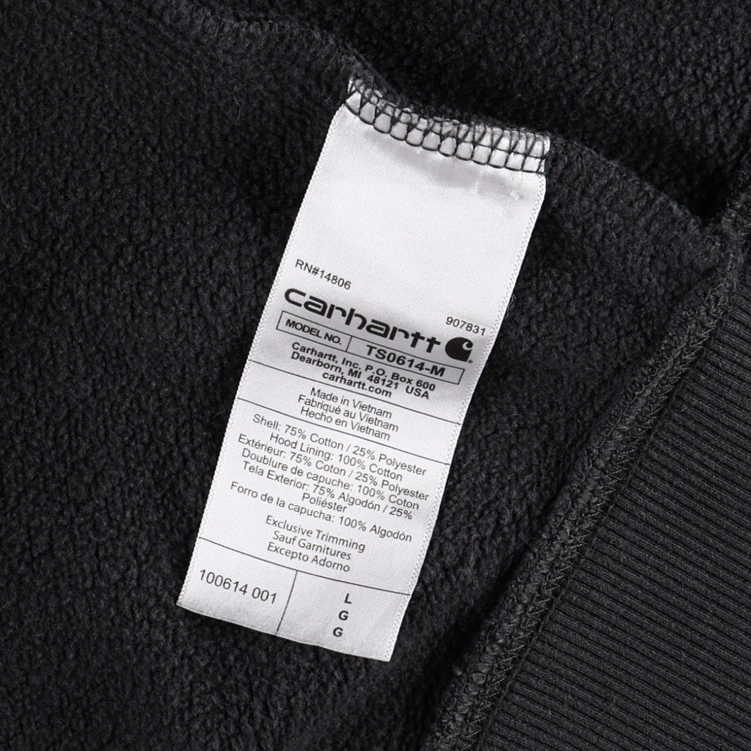 Carhartt Loose Fit Rain Defender Full-Zip Hoodie, Men's Size L cotton black type Vintage Second Hand