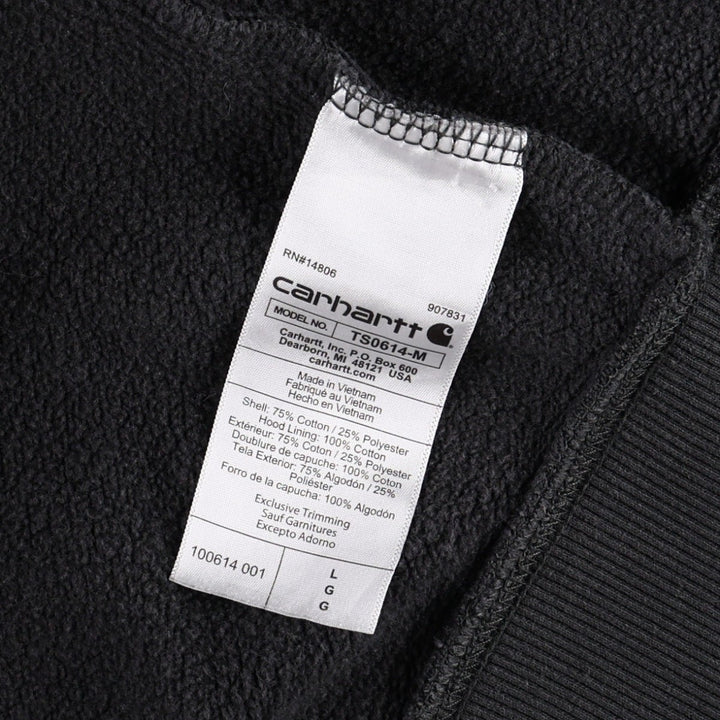 Carhartt Loose Fit Rain Defender Full-Zip Hoodie, Men's Size L cotton black type Vintage Second Hand