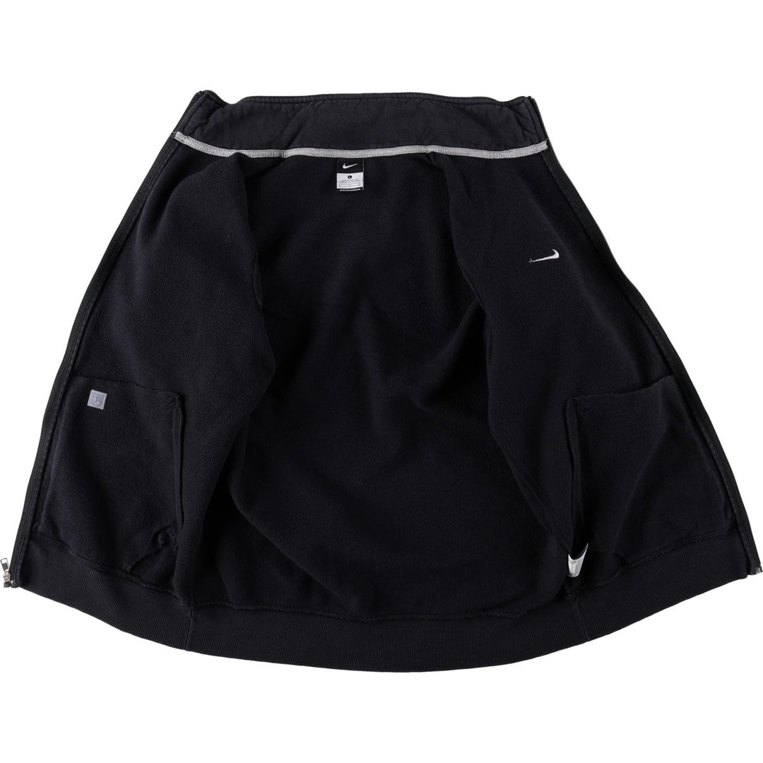 Nike full-zip sweatshirt, men's size L cotton black type Vintage Second Hand