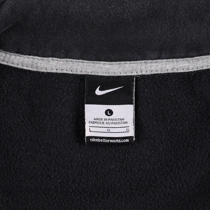 Nike full-zip sweatshirt, men's size L cotton black type Vintage Second Hand