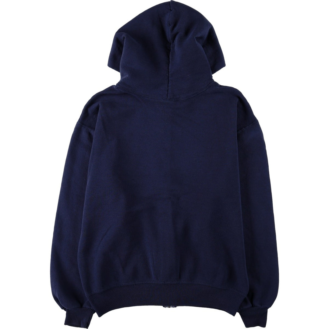 90'S Russell Full-Zip Sweatshirt Hoodie, Made in USA, Men's Size M (Equivalent), Vintage cotton navy blue type Vintage Second Hand