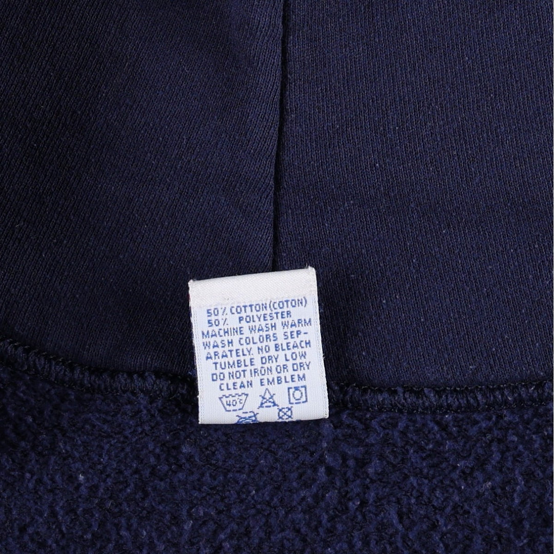 90'S Russell Full-Zip Sweatshirt Hoodie, Made in USA, Men's Size M (Equivalent), Vintage cotton navy blue type Vintage Second Hand
