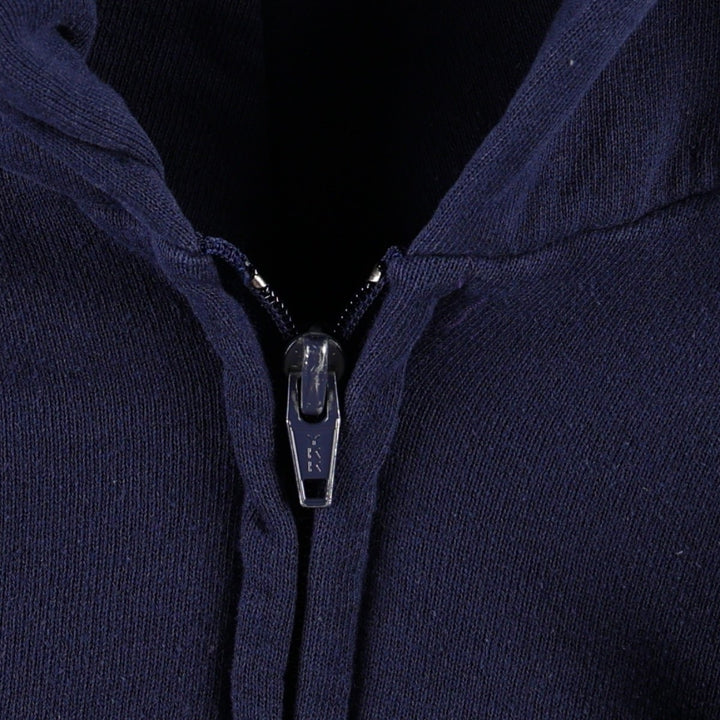 90'S Russell Full-Zip Sweatshirt Hoodie, Made in USA, Men's Size M (Equivalent), Vintage cotton navy blue type Vintage Second Hand