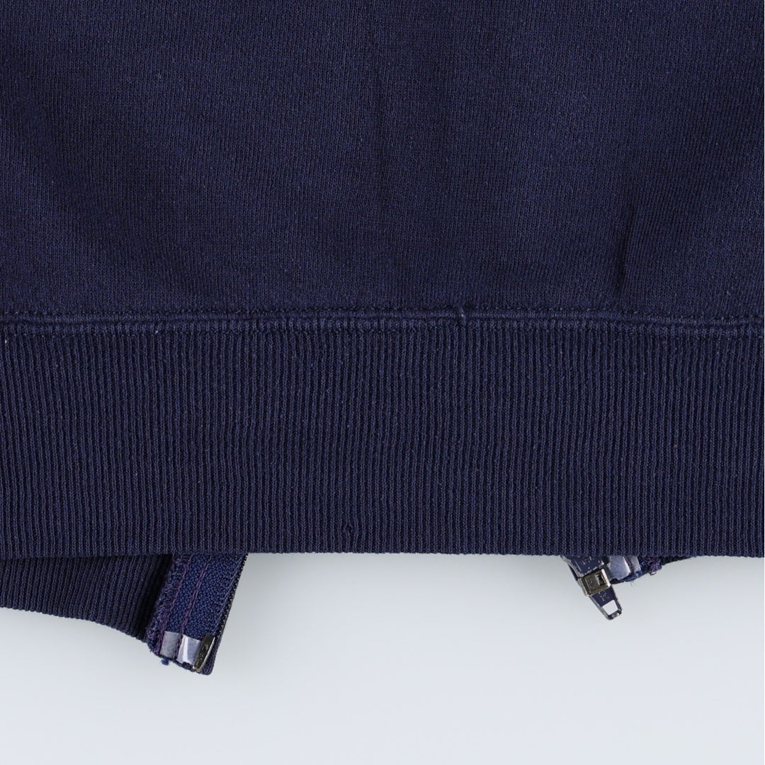 90'S Russell Full-Zip Sweatshirt Hoodie, Made in USA, Men's Size M (Equivalent), Vintage cotton navy blue type Vintage Second Hand
