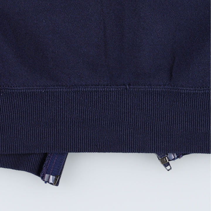 90'S Russell Full-Zip Sweatshirt Hoodie, Made in USA, Men's Size M (Equivalent), Vintage cotton navy blue type Vintage Second Hand