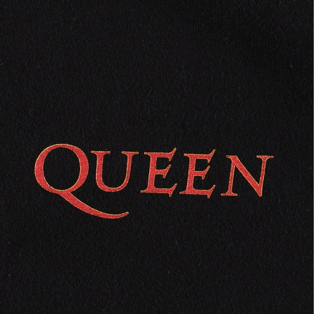 QUEEN Band Sweat Full-Zip Hoodie, Men's Size L (approx.) unclear black type Vintage Second Hand