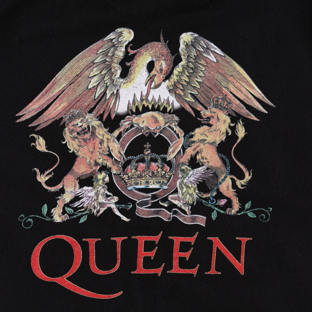 QUEEN Band Sweat Full-Zip Hoodie, Men's Size L (approx.) unclear black type Vintage Second Hand