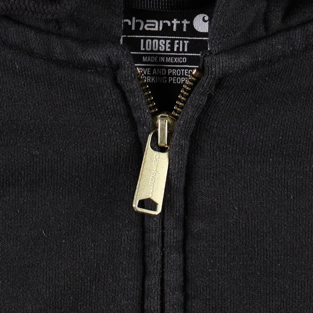 Carhartt Loose Fit Sweat Full Zip Hoodie, Men's XL cotton black type Vintage Second Hand