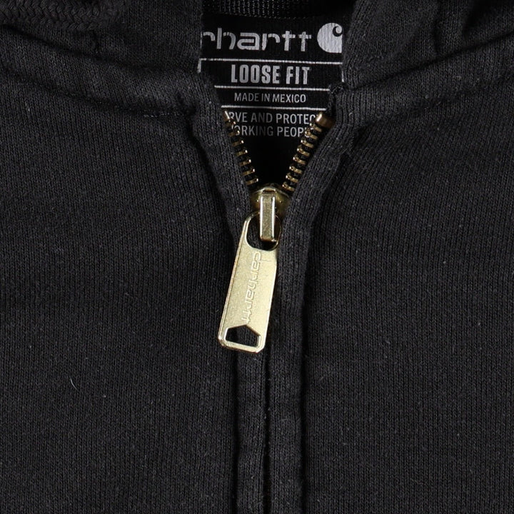 Carhartt Loose Fit Sweat Full Zip Hoodie, Men's XL cotton black type Vintage Second Hand