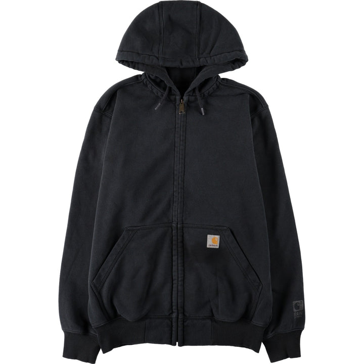 Carhartt ORIGINAL FIT RAIN DEFENDER Sweat Full-Zip Hoodie (Men's Size S) cotton black type Vintage Second Hand