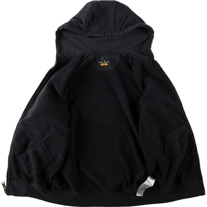 Carhartt ORIGINAL FIT RAIN DEFENDER Sweat Full-Zip Hoodie (Men's Size S) cotton black type Vintage Second Hand
