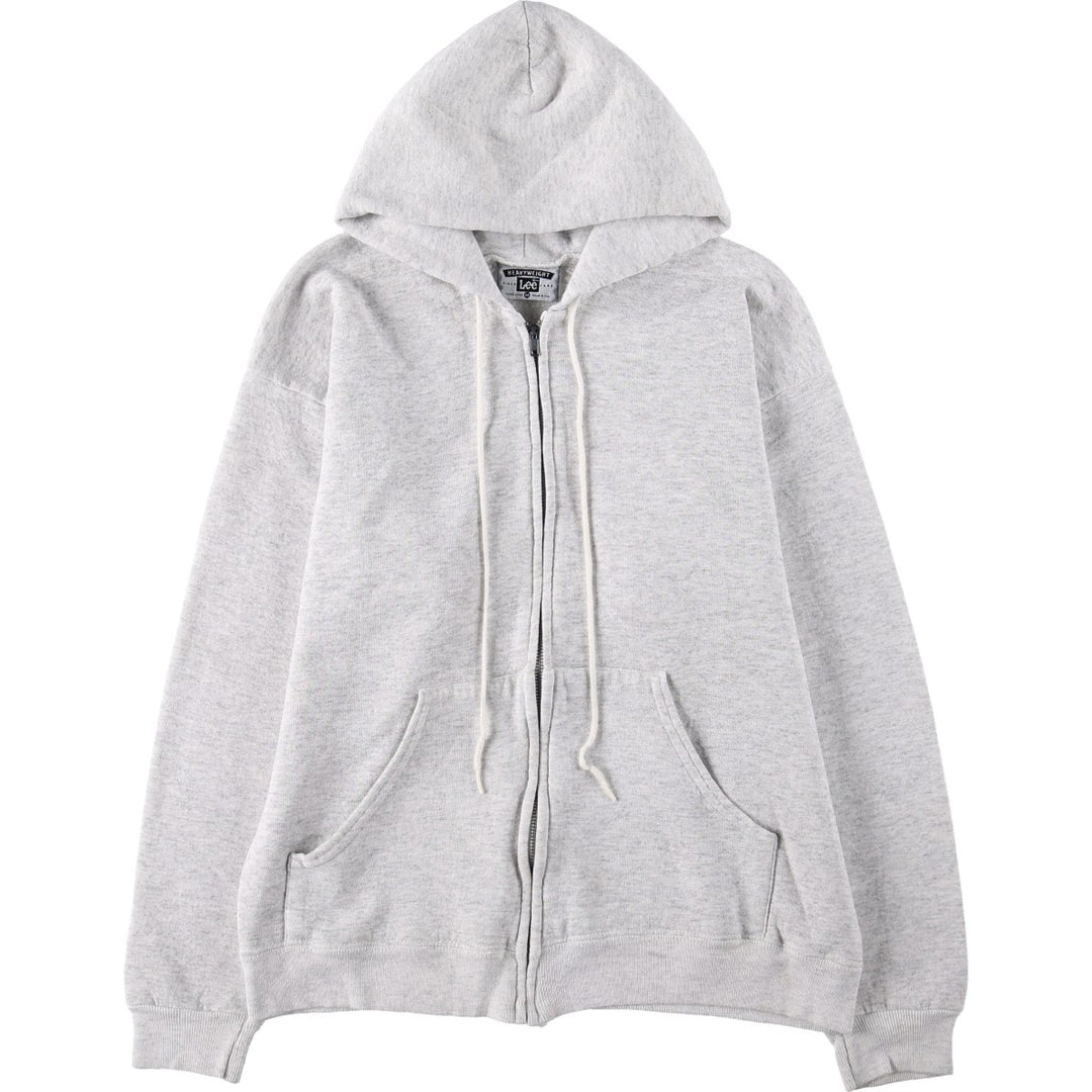 90'S Lee Sweatshirt Full-Zip Hoodie, Men's Size M (Equivalent), Vintage cotton gray type Vintage Second Hand