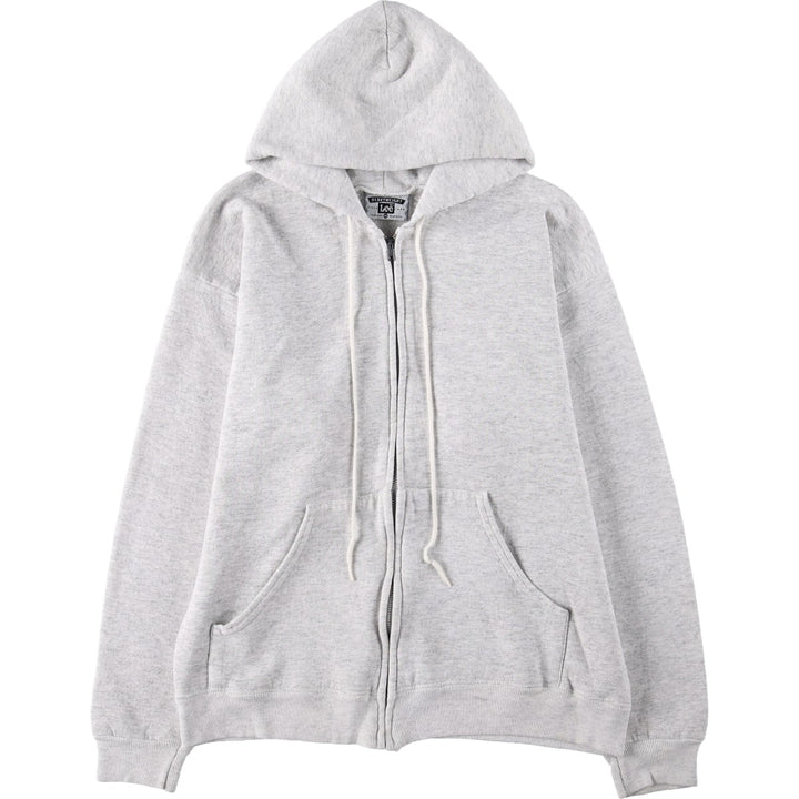 90'S Lee Sweatshirt Full-Zip Hoodie, Men's Size M (Equivalent), Vintage cotton gray type Vintage Second Hand