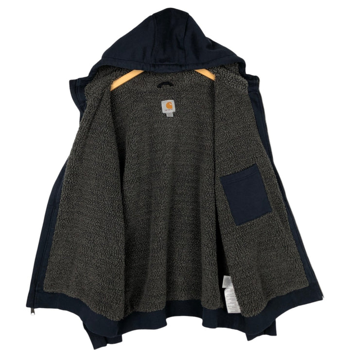 Carhartt RAIN DEFENDER Sweat Full Zip Hoodie Men's XL cotton navy blue type Vintage Second Hand
