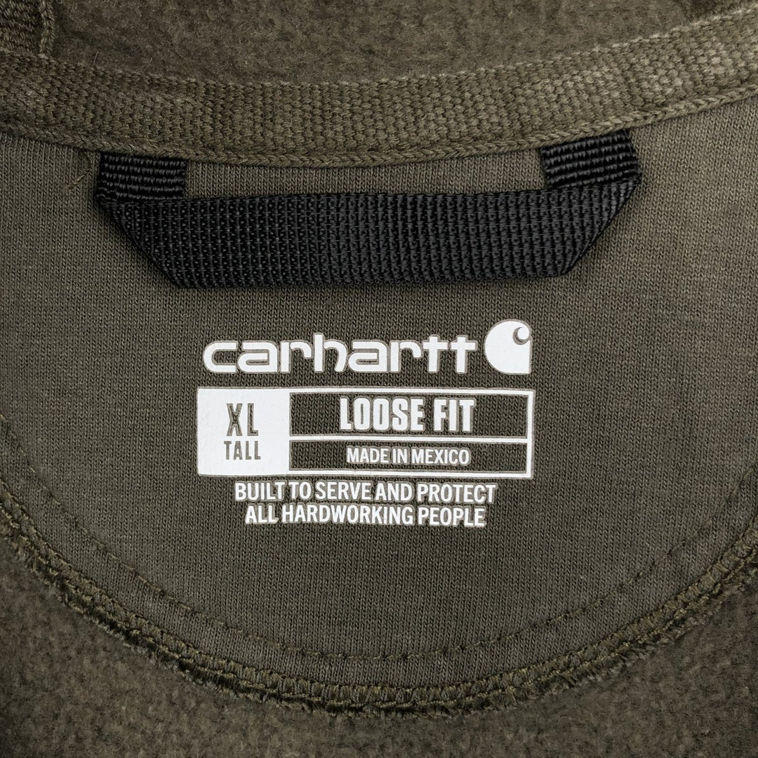 Carhartt Sweat Full Zip Hoodie Men's XL cotton Khaki type Vintage Second Hand
