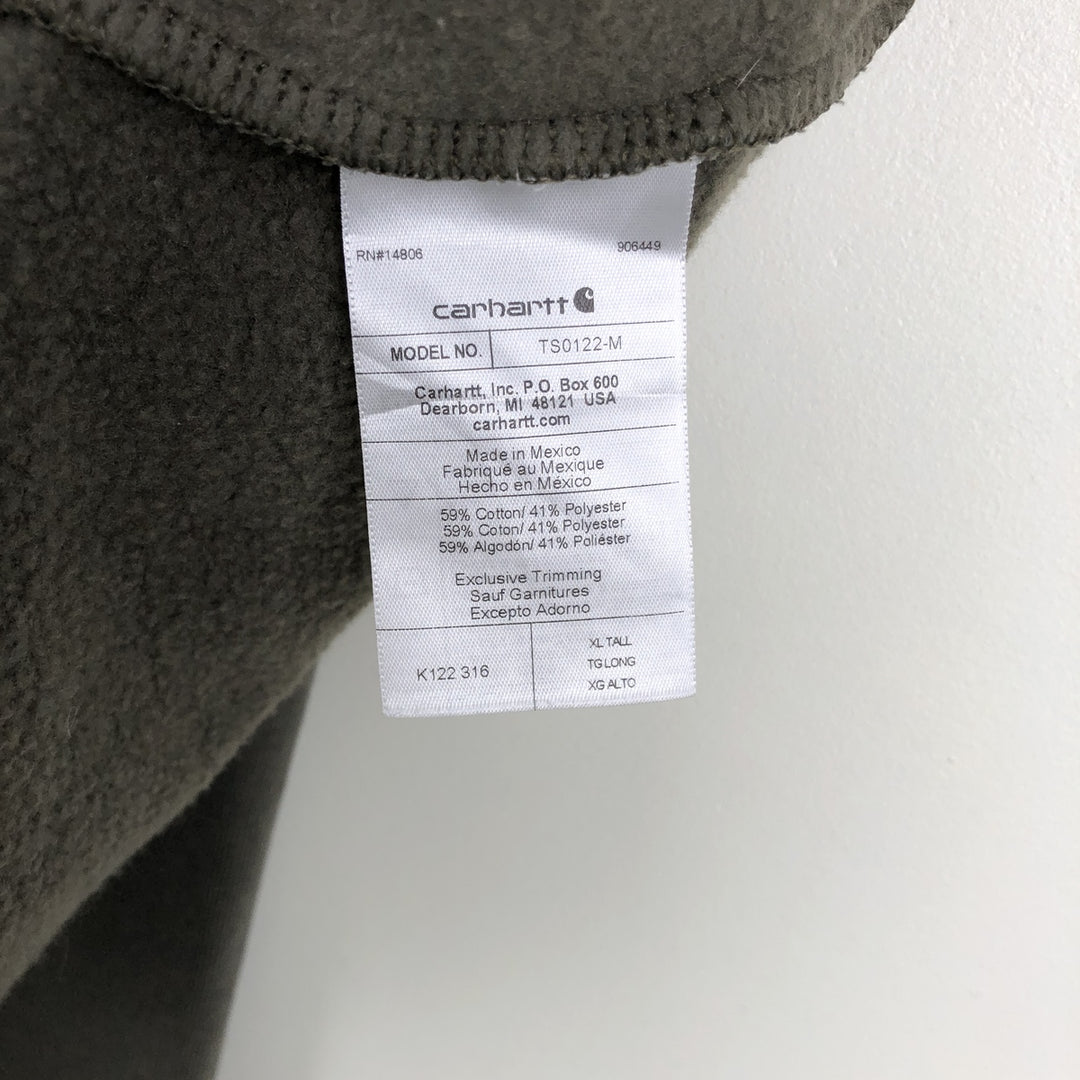 Carhartt Sweat Full Zip Hoodie Men's XL cotton Khaki type Vintage Second Hand