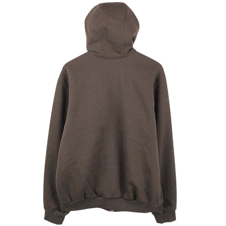 Carhartt Sweat Full Zip Hoodie, Men's S Size cotton dark chocolate Vintage Second Hand