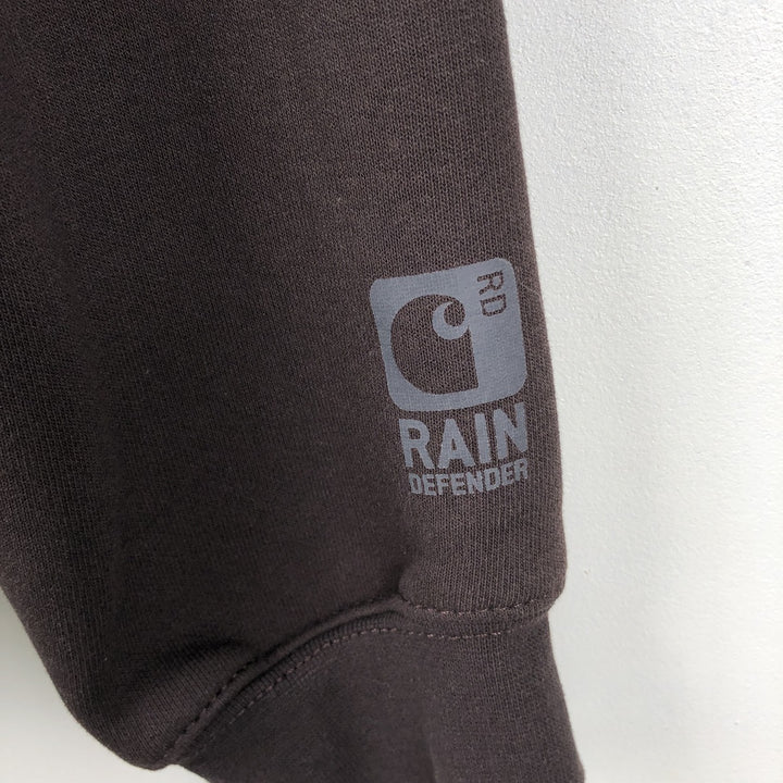 Carhartt Sweat Full Zip Hoodie, Men's S Size cotton dark chocolate Vintage Second Hand