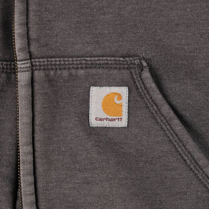 Carhartt Sweat Full Zip Hoodie Men's L size cotton gray type Vintage Second Hand
