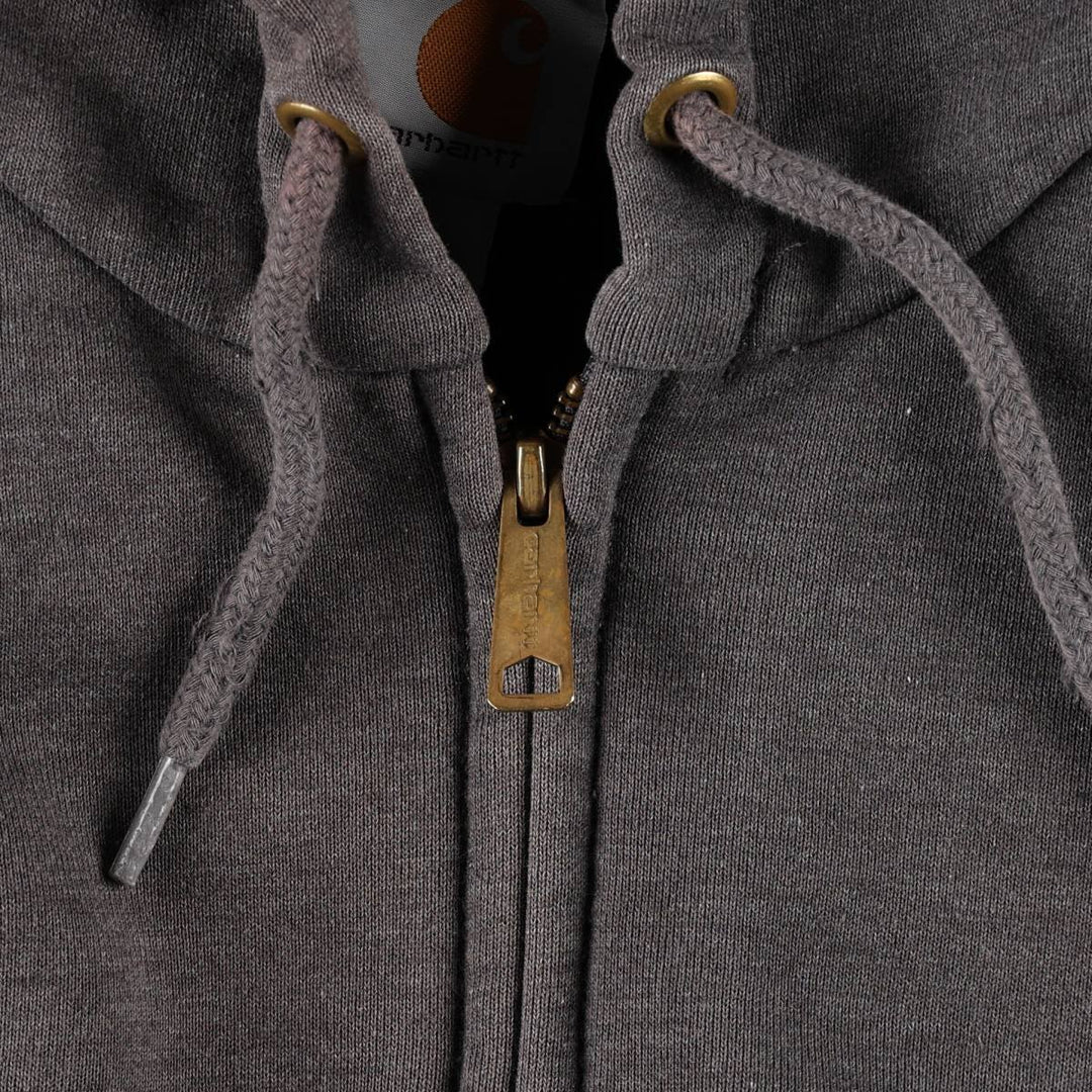 Carhartt Sweat Full Zip Hoodie Men's L size cotton gray type Vintage Second Hand
