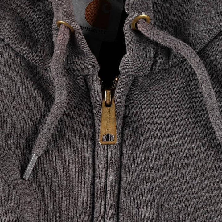Carhartt Sweat Full Zip Hoodie Men's L size cotton gray type Vintage Second Hand