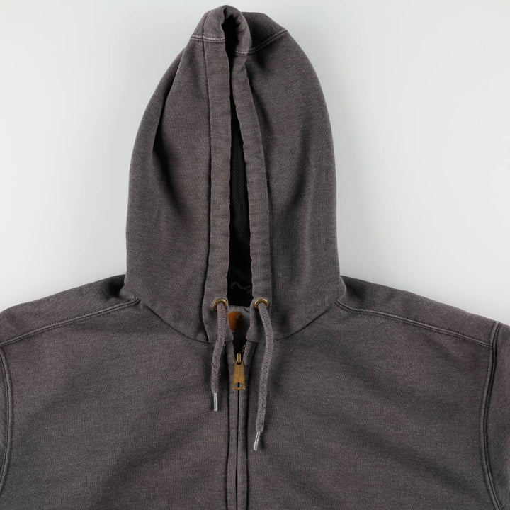 Carhartt Sweat Full Zip Hoodie Men's L size cotton gray type Vintage Second Hand