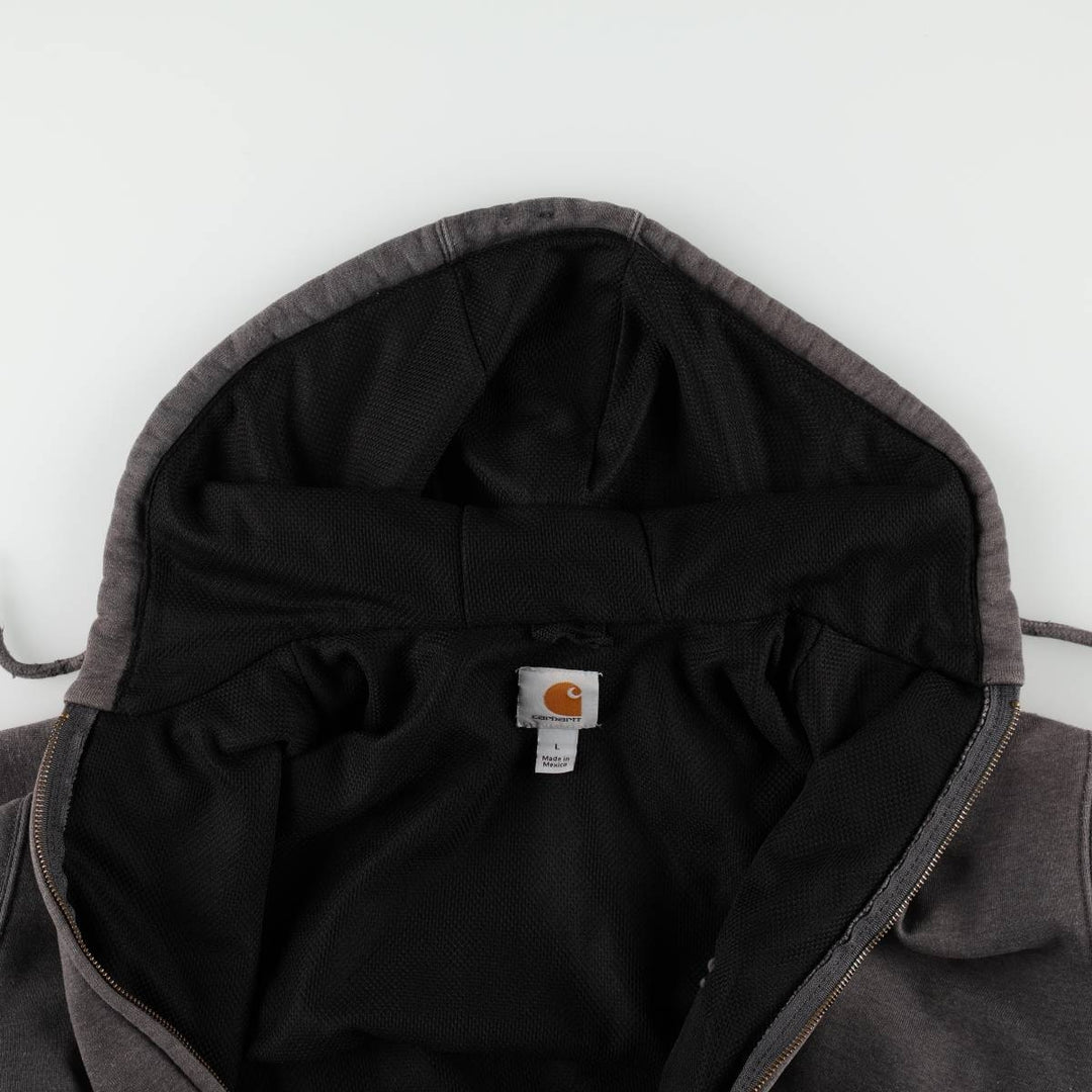 Carhartt Sweat Full Zip Hoodie Men's L size cotton gray type Vintage Second Hand