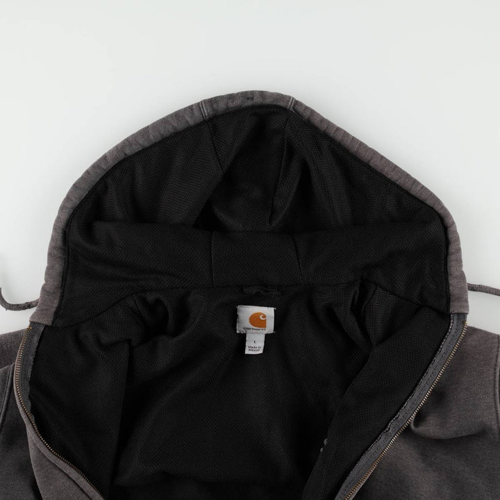 Carhartt Sweat Full Zip Hoodie Men's L size cotton gray type Vintage Second Hand