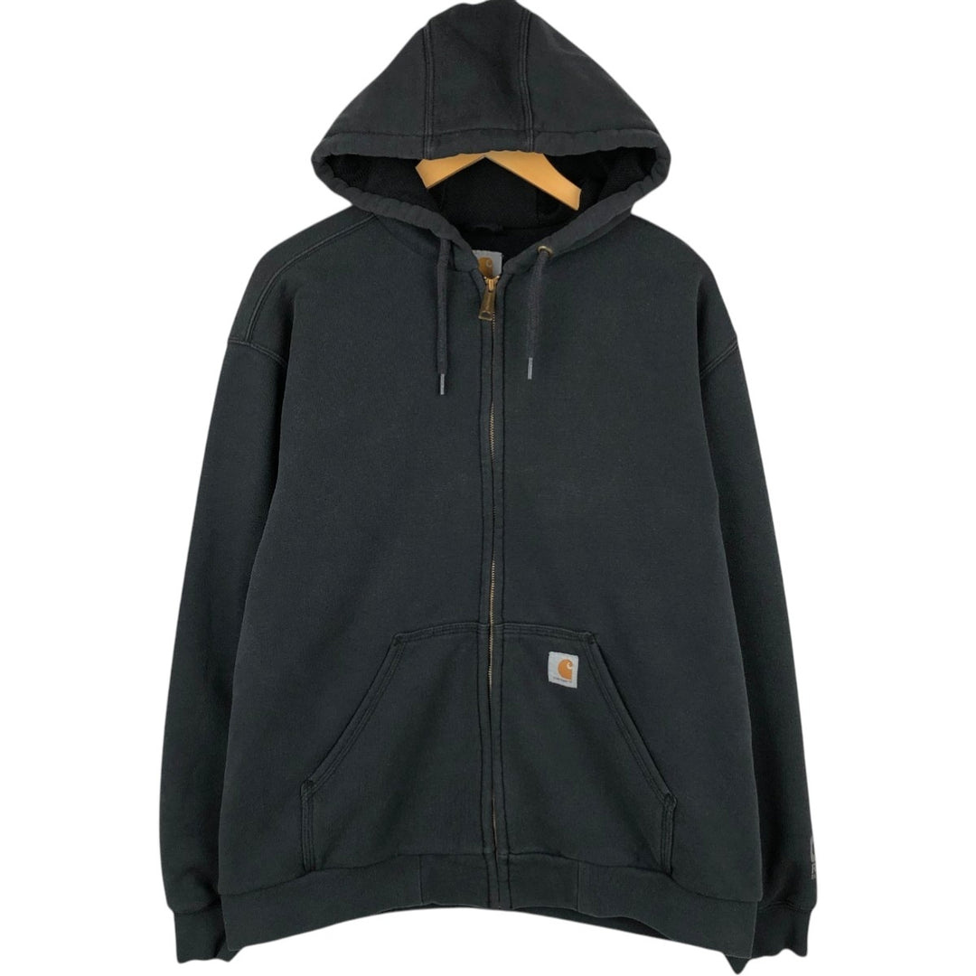 Carhartt Rain Defender Full-Zip Hoodie, Men's Size L cotton black type Vintage Second Hand