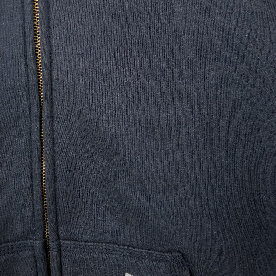 Carhartt Sweat Full Zip Hoodie Men's XXL cotton navy blue type Vintage Second Hand