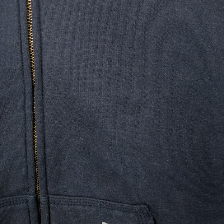 Carhartt Sweat Full Zip Hoodie Men's XXL cotton navy blue type Vintage Second Hand