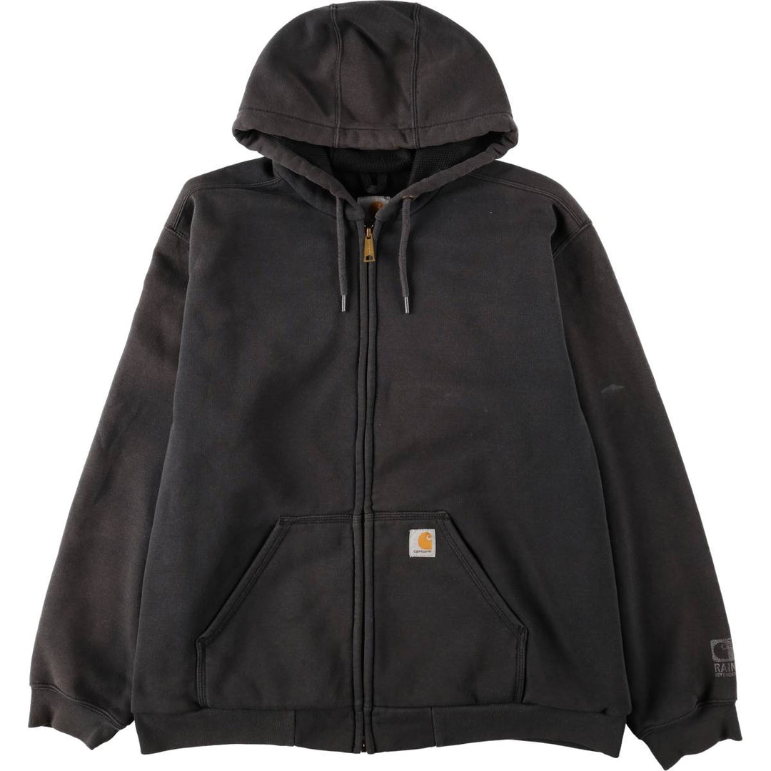 Carhartt Rain Defender Full-Zip Hoodie, Men's Size L cotton black type Vintage Second Hand