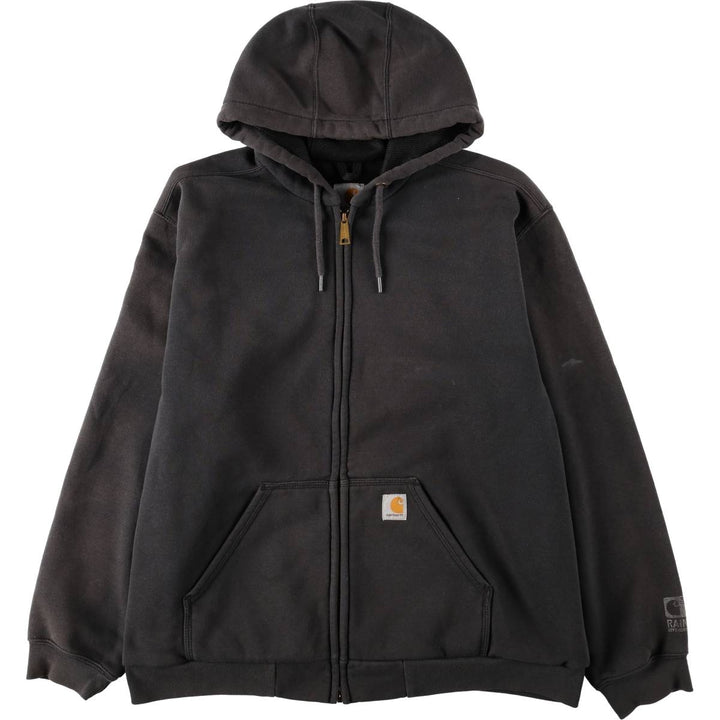 Carhartt Rain Defender Full-Zip Hoodie, Men's Size L cotton black type Vintage Second Hand