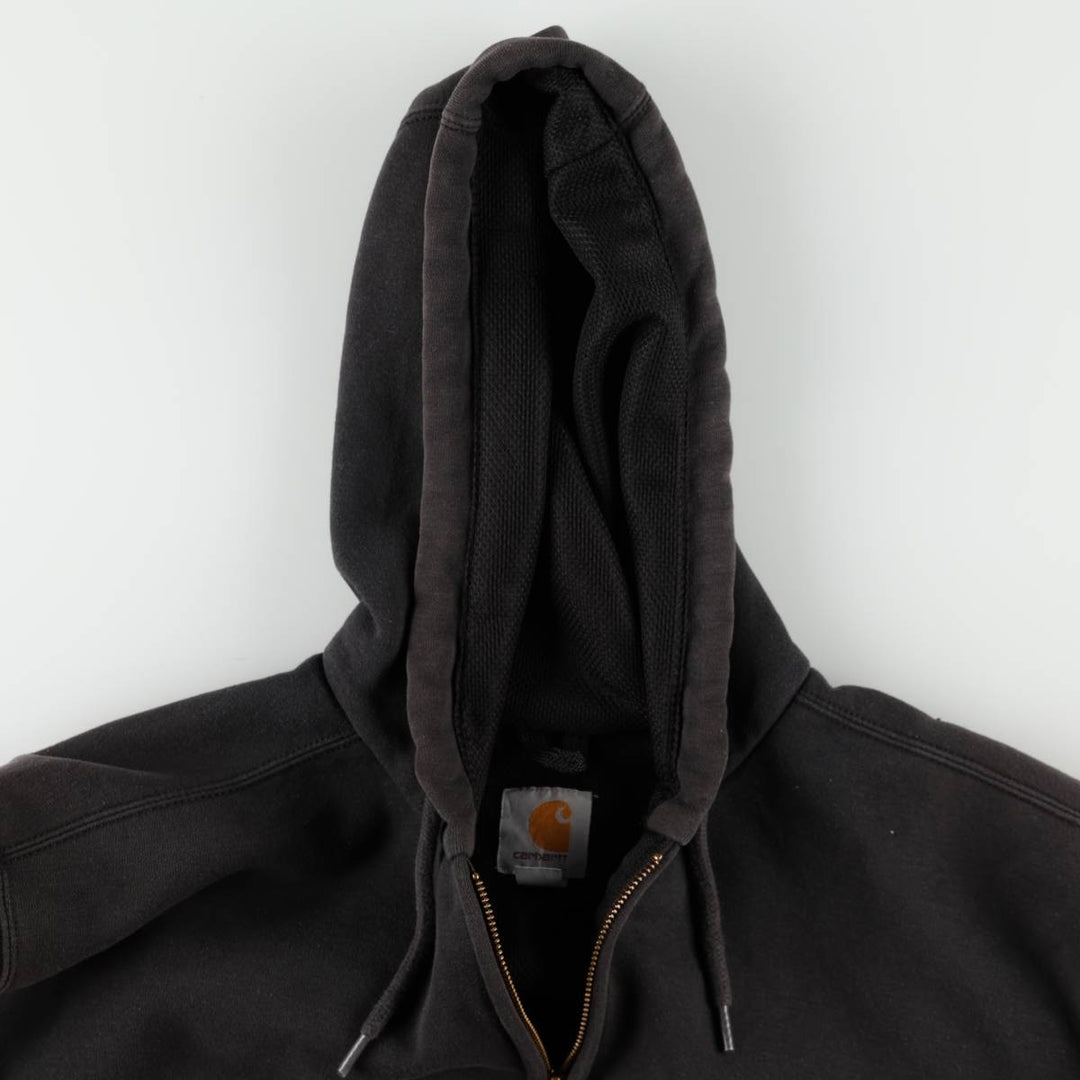 Carhartt Rain Defender Full-Zip Hoodie, Men's Size L cotton black type Vintage Second Hand