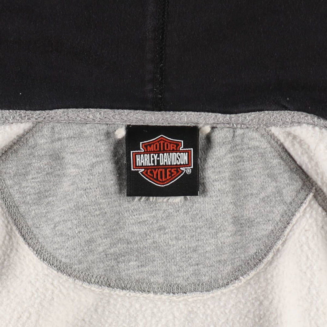 2000'S Harley-Davidson Sweatshirt Full-Zip Hoodie, Men's Size L (approx.) unclear gray type Vintage Second Hand