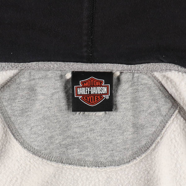 2000'S Harley-Davidson Sweatshirt Full-Zip Hoodie, Men's Size L (approx.) unclear gray type Vintage Second Hand