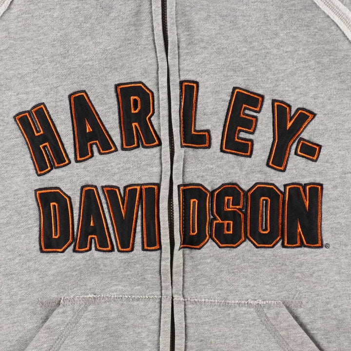 2000'S Harley-Davidson Sweatshirt Full-Zip Hoodie, Men's Size L (approx.) unclear gray type Vintage Second Hand