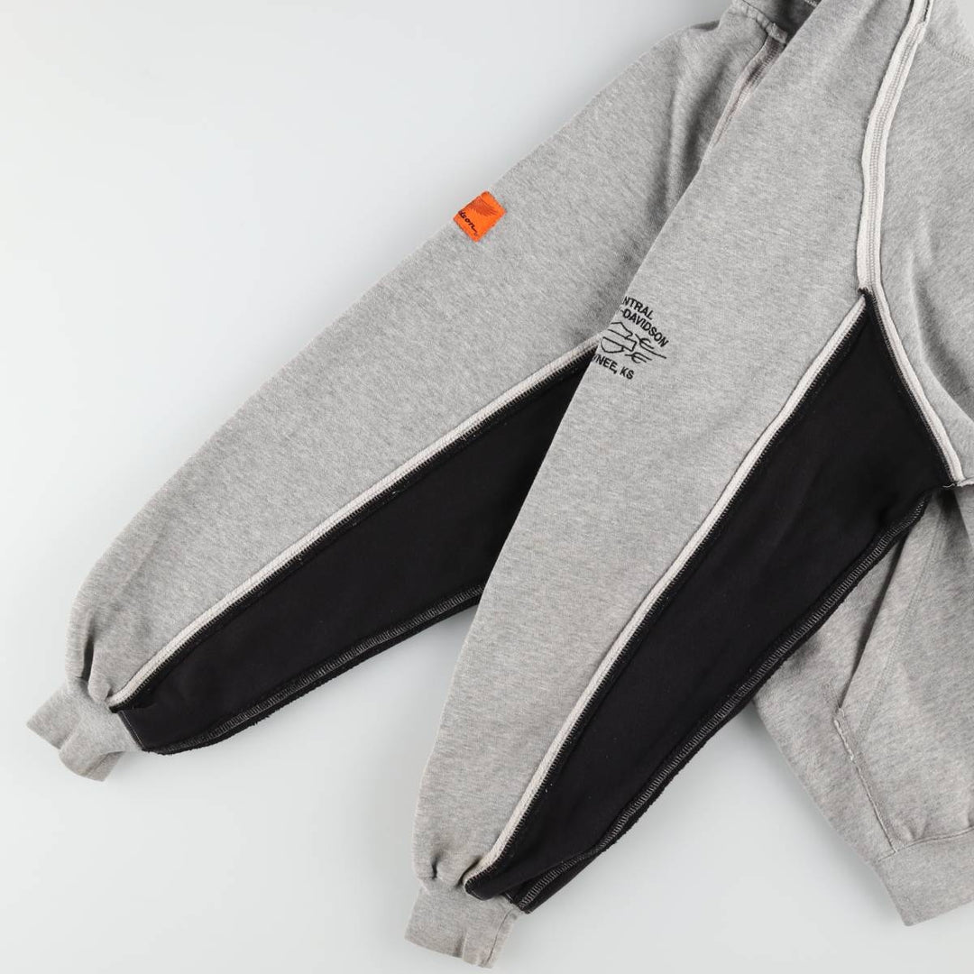 2000'S Harley-Davidson Sweatshirt Full-Zip Hoodie, Men's Size L (approx.) unclear gray type Vintage Second Hand