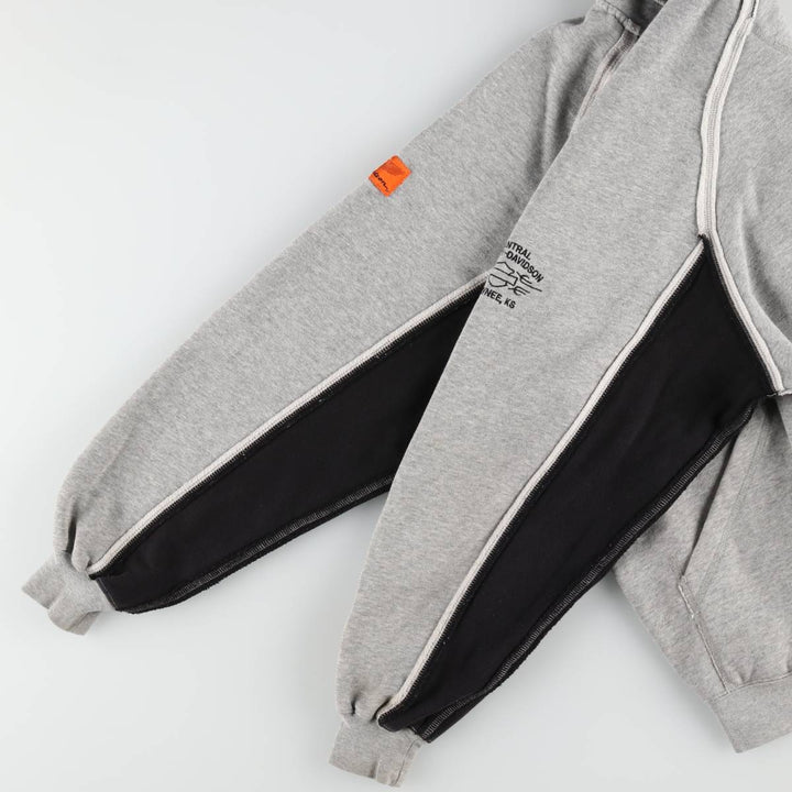 2000'S Harley-Davidson Sweatshirt Full-Zip Hoodie, Men's Size L (approx.) unclear gray type Vintage Second Hand