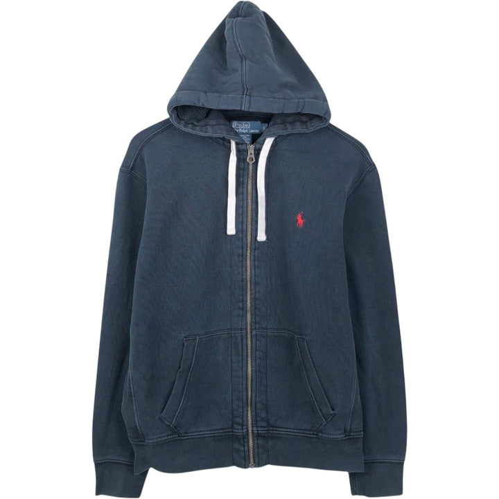 Ralph Lauren POLO by Ralph Lauren Sweat Full Zip Hoodie Men's L size cotton black type Vintage Second Hand