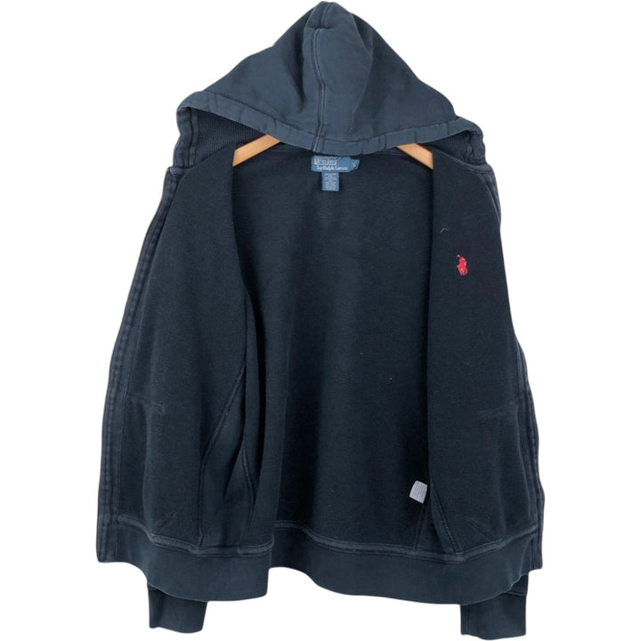 Ralph Lauren POLO by Ralph Lauren Sweat Full Zip Hoodie Men's L size cotton black type Vintage Second Hand