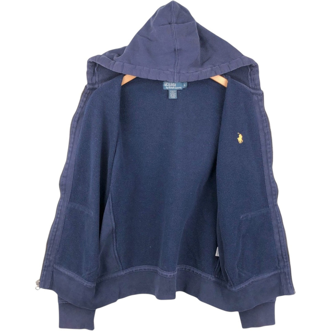 Ralph Lauren POLO by Ralph Lauren Sweat Full Zip Hoodie Men's L size cotton navy blue type Vintage Second Hand