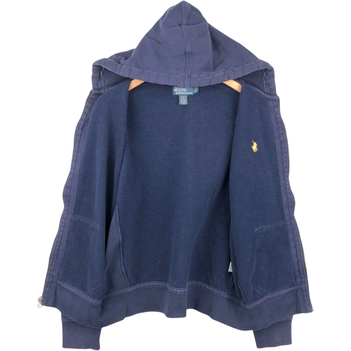 Ralph Lauren POLO by Ralph Lauren Sweat Full Zip Hoodie Men's L size cotton navy blue type Vintage Second Hand