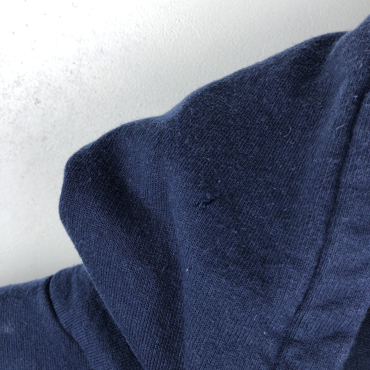 ~90'S Vintage Full-Zip Sweatshirt Hoodie, Made in USA, Men's Size XL cotton navy blue type Vintage Second Hand