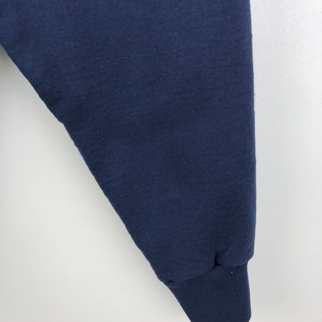 ~90'S Vintage Full-Zip Sweatshirt Hoodie, Made in USA, Men's Size XL cotton navy blue type Vintage Second Hand