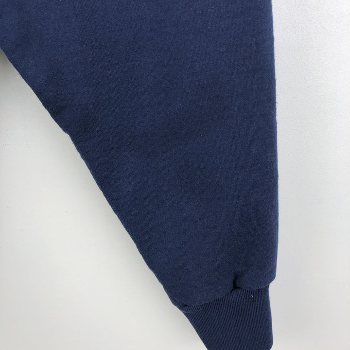 ~90'S Vintage Full-Zip Sweatshirt Hoodie, Made in USA, Men's Size XL cotton navy blue type Vintage Second Hand