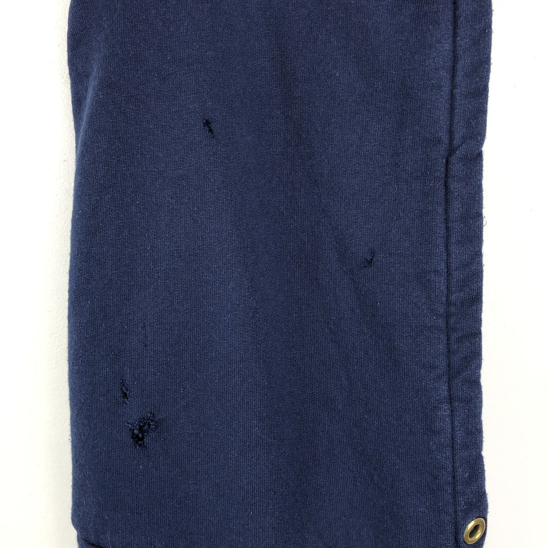 ~90'S Vintage Full-Zip Sweatshirt Hoodie, Made in USA, Men's Size XL cotton navy blue type Vintage Second Hand