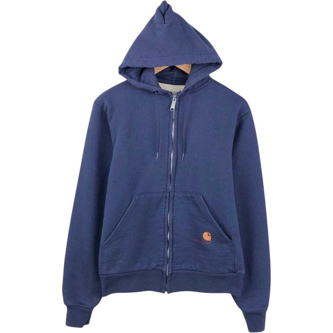 Vintage 80s-90'S Carhartt full-zip sweatshirt hoodie, size M, men's unclear Navy blue Vintage Second Hand